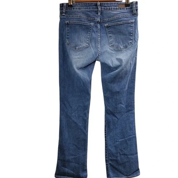 Kut from the Kloth Distressed Medium Blue Bootcut Jeans - Picture 4 of 7